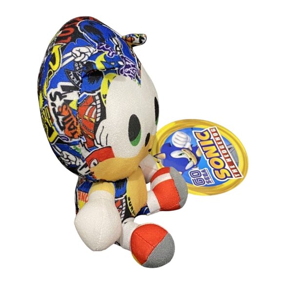 Toy Factory Sega Sonic the Hedgehog Plush 6" Sticker Bomb Stuffed Animal - Picture 3 of 6